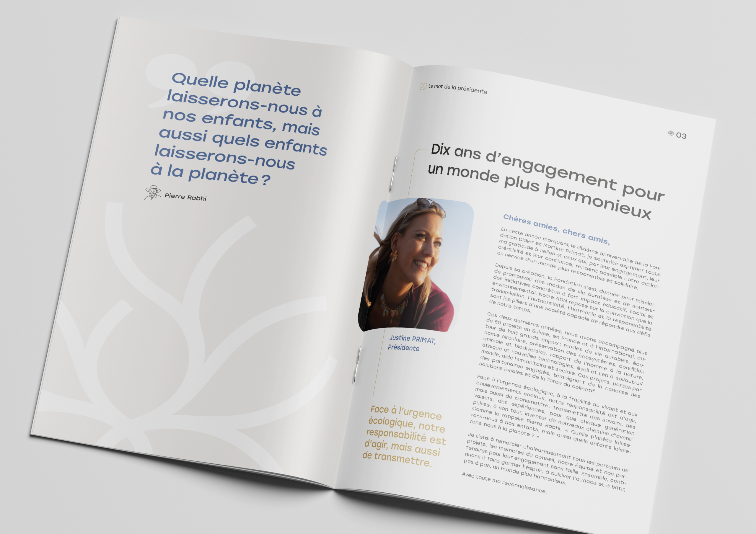 Création rapport activité mise en page Brandlift Genève